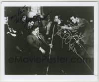 2j1159 HUSTLER signed 8x10 REPRO still '80s by BOTH Jackie Gleason AND Paul Newman, shooting pool!