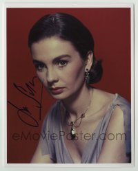 2j1182 JEAN SIMMONS signed color 8x10 REPRO still '90s beautiful head & shoulders portrait!