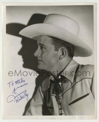 2j0555 JIMMY WAKELY signed 8.25x10 still '40s great profile portrait of the singing cowboy star!