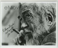 2j1197 JOHN HUSTON signed 8x10 REPRO still '80s super close portrait of the legendary director!