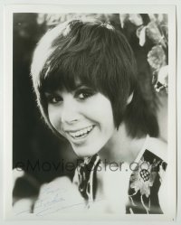 2j1211 JUDY CARNE signed 8x10.25 REPRO still '80s great smiling portrait of the pretty actress!