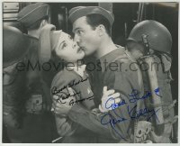 2j1215 KATHRYN GRAYSON/GENE KELLY signed 8x10 REPRO still '80s he's kissing her in Thousands Cheer!