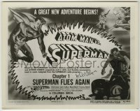 2j1225 KIRK ALYN signed 8x10.25 REPRO still '80s title card image for Atom Man vs Superman serial!