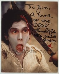 2j1237 LENNY LIES signed color 8x10 REPRO still '90s the Machete Zombie in Dawn of the Dead!