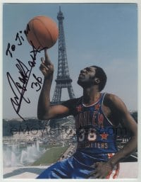2j1014 MEADOWLARK LEMON signed color 8.5x11 REPRO still '90s the Harlem Globetrotters star in Paris!