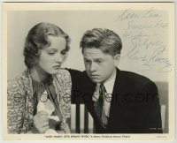 2j0589 MICKEY ROONEY signed 8x10 still '39 c/u with Helen Gilbert in Andy Hardy Gets Spring Fever!