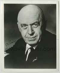 2j1273 OTTO PREMINGER signed 8.25x10 REPRO still '80s portrait of the great director in suit & tie!