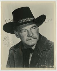 2j0608 RAY TEAL signed 8.25x10 still '57 great cowboy portrait from Decision at Sundown!