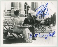 2j1349 TITANIC signed 8x10.25 REPRO still '97 by BOTH Leonardo DiCaprio AND Kate Winslet!