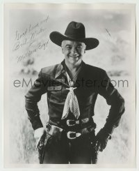 2j1363 WILLIAM BOYD signed 8x10 REPRO still '60s great cowboy portrait as Hopalong Cassidy!