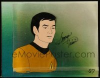 2j0009 GEORGE TAKEI signed animation cel '70s as Mr. Sulu from the Star Trek animated series!