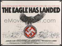2j0659 EAGLE HAS LANDED signed British quad '77 by author Jack Higgins, different swastika art!