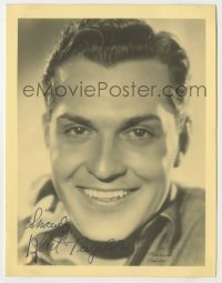 2j0205 KENT TAYLOR signed 6x7 fan photo '30s youthful head & shoulders portriat smiling really big!