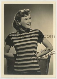 2j0214 PHYLLIS THAXTER signed 5x7 fan photo '40s great smiling c/u with her hands behind her back!