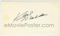 2j0773 KARL MALDEN signed 3x5 index card '80s it can be framed & displayed with a still!
