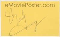 2j0781 MERLE HAGGARD signed 3x5 index card '70s can be framed & displayed with a repro still!