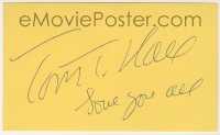 2j0796 TOM T. HALL signed 3x5 index card '70s can be framed & displayed with a repro still!