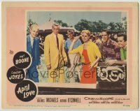 2j0257 APRIL LOVE signed LC #5 '57 by Shirley Jones, who's playing carnival games as boys watch!