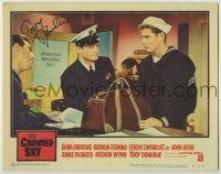 2j0288 CROWDED SKY signed LC #7 '60 by Troy Donahue, who's a Navy sailor in uniform!