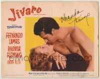 2j0332 JIVARO signed 3D LC #6 '54 by Rhonda Fleming, who's about to kiss barechested Fernando Lamas!