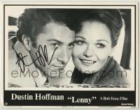 2j0340 LENNY signed LC #5 '74 by Dustin Hoffman, close up as Lenny Bruce with Valerie Perrine!