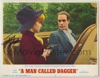 2j0349 MAN CALLED DAGGER signed LC #5 '67 by Terry Moore, who's holding Paul Mantee at gunpoint!