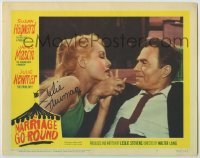2j0352 MARRIAGE-GO-ROUND signed LC #5 '60 by Julie Newmar, who's close up seducing James Mason!