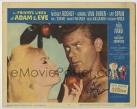 2j0367 PRIVATE LIVES OF ADAM & EVE signed LC #6 '60 by Martin Milner, who's w/ sexy Mamie Van Doren!