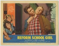 2j0371 REFORM SCHOOL GIRL signed LC #1 '57 by Edward Bernds, who's threatening Ross Ford!