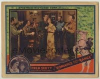 2j0374 ROMANCE RIDES THE RANGE signed LC '36 by Fred Scott, who's singing with a cowboy band!