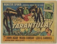 2j0241 TARANTULA signed TC '55 by John Agar, Reynold Brown art of 100 foot high spider monster!
