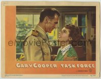 2j0398 TASK FORCE signed LC #5 '49 by Jane Wyatt, great romantic close up w/ uniformed Gary Cooper!