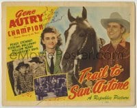 2j0245 TRAIL TO SAN ANTONE signed TC '47 by Peggy Stewart, who's with cowboy Gene Autry & Champion!