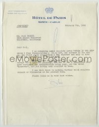 2j0039 OLIVIA DE HAVILLAND signed letter February 7, 1956 disappointed by Robert Aldrich script!