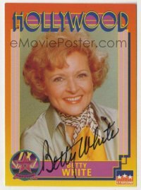 2j0819 BETTY WHITE signed trading card '91 from the Hollywood Walk of Fame set by Starline!