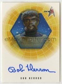 2j0823 BOB HERRON signed trading card '01 limited edition for Star Trek's 35th anniversary!