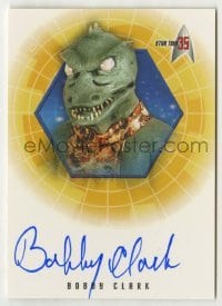 2j0824 BOBBY CLARK signed trading card '01 limited edition for Star Trek's 35th anniversary!