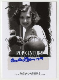 2j0117 CARLA LAEMMLE signed 3x4 autograph card '12 sexy boxing portrait with authentic signature!