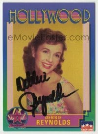 2j0839 DEBBIE REYNOLDS signed trading card '91 from the Hollywood Walk of Fame set by Starline!