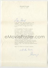 2j0028 GEORGE CUKOR signed 7x11 letter '78 great content about his films Zaza & Sylvia Scarlet!
