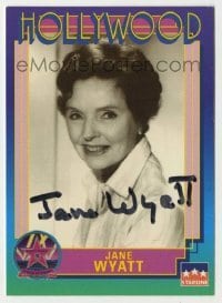 2j0869 JANE WYATT signed trading card '91 from the Hollywood Walk of Fame set by Starline!