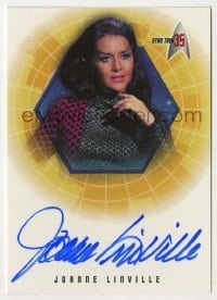 2j0877 JOANNE LINVILLE signed trading card '01 limited edition for Star Trek's 35th anniversary!