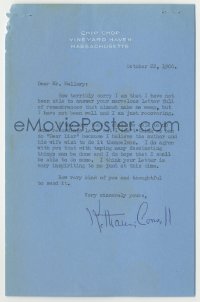 2j0034 KATHARINE CORNELL signed 5x8 letter '66 thanking Mallery for his letter that made her weep!