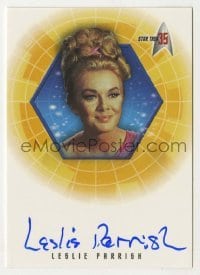 2j0898 LESLIE PARRISH signed trading card '01 limited edition for Star Trek's 35th anniversary!