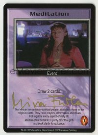 2j0919 MIRA FURLAN signed trading card '97 she was Delenn on TV's Babylon 5, cool game card!