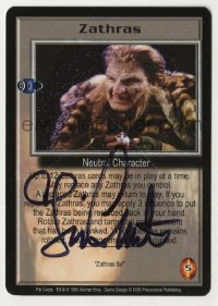 2j0960 TIM CHOATE signed trading card '99 he was Zathras from TV's Babylon 5, cool game card!