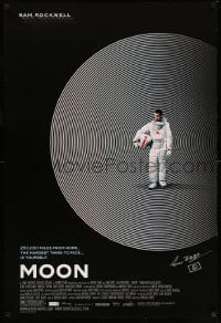 2j0683 MOON signed 1sh '09 by director Duncan Jones, great image of lonely Sam Rockwell!