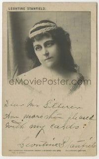 2j0182 LEONTINE STANFIELD signed 4x6 postcard '20s great portrait of the female lyricist!