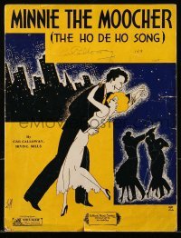 2j0092 CAB CALLOWAY signed sheet music '31 Minnie the Moocher, The Ho De Ho Song, great Leff art!