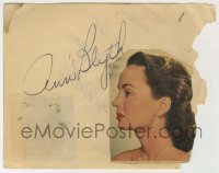 2j0723 ANN BLYTH/ALAN HALE JR. signed 5x6 cut album page '40s they each signed on a different side!
